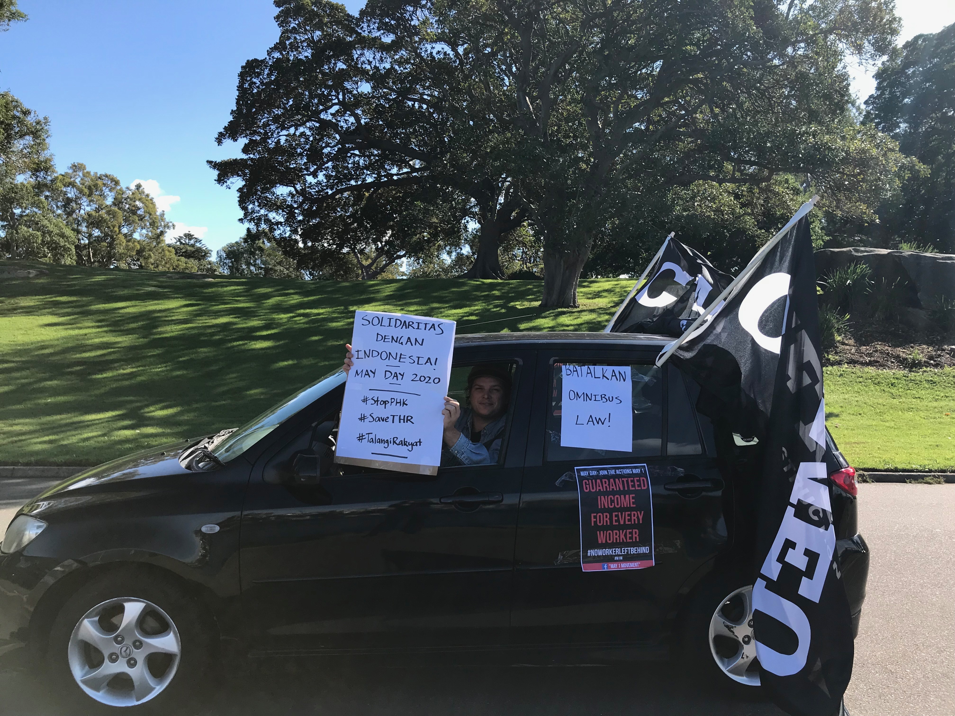 May Day Protest Car Convoy in Sydney