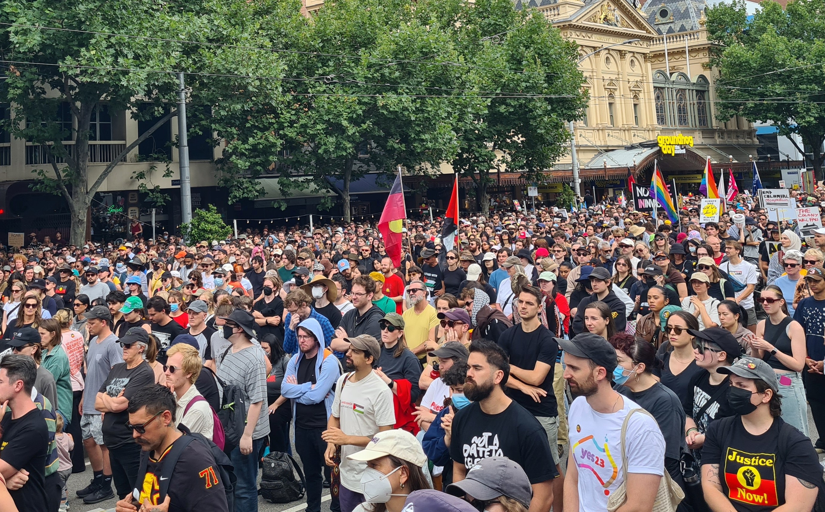 Indigenous and Palestinian Unity Strengthens Invasion Day Actions