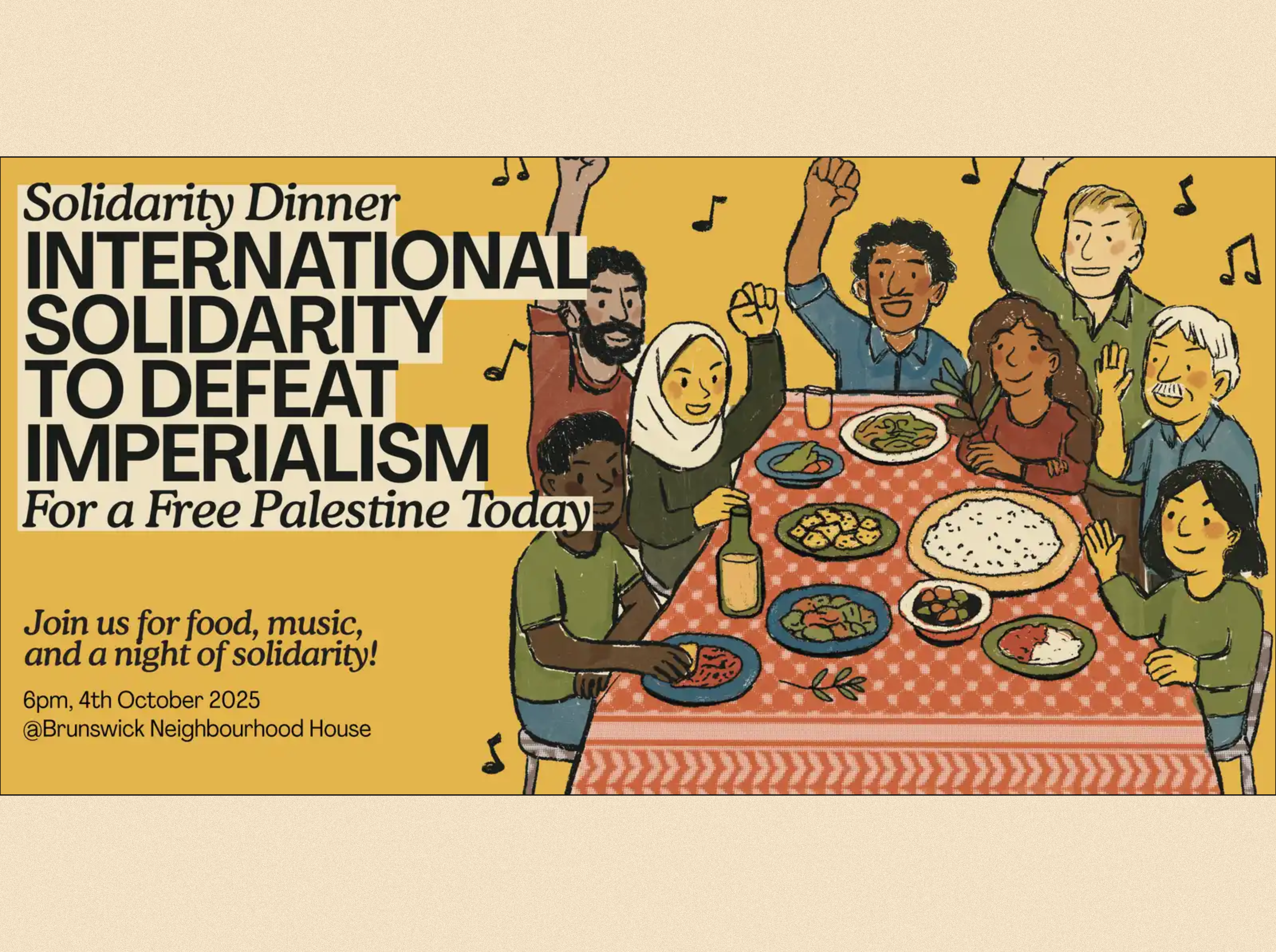 Upcoming International Solidarity Events in Melbourne and Perth